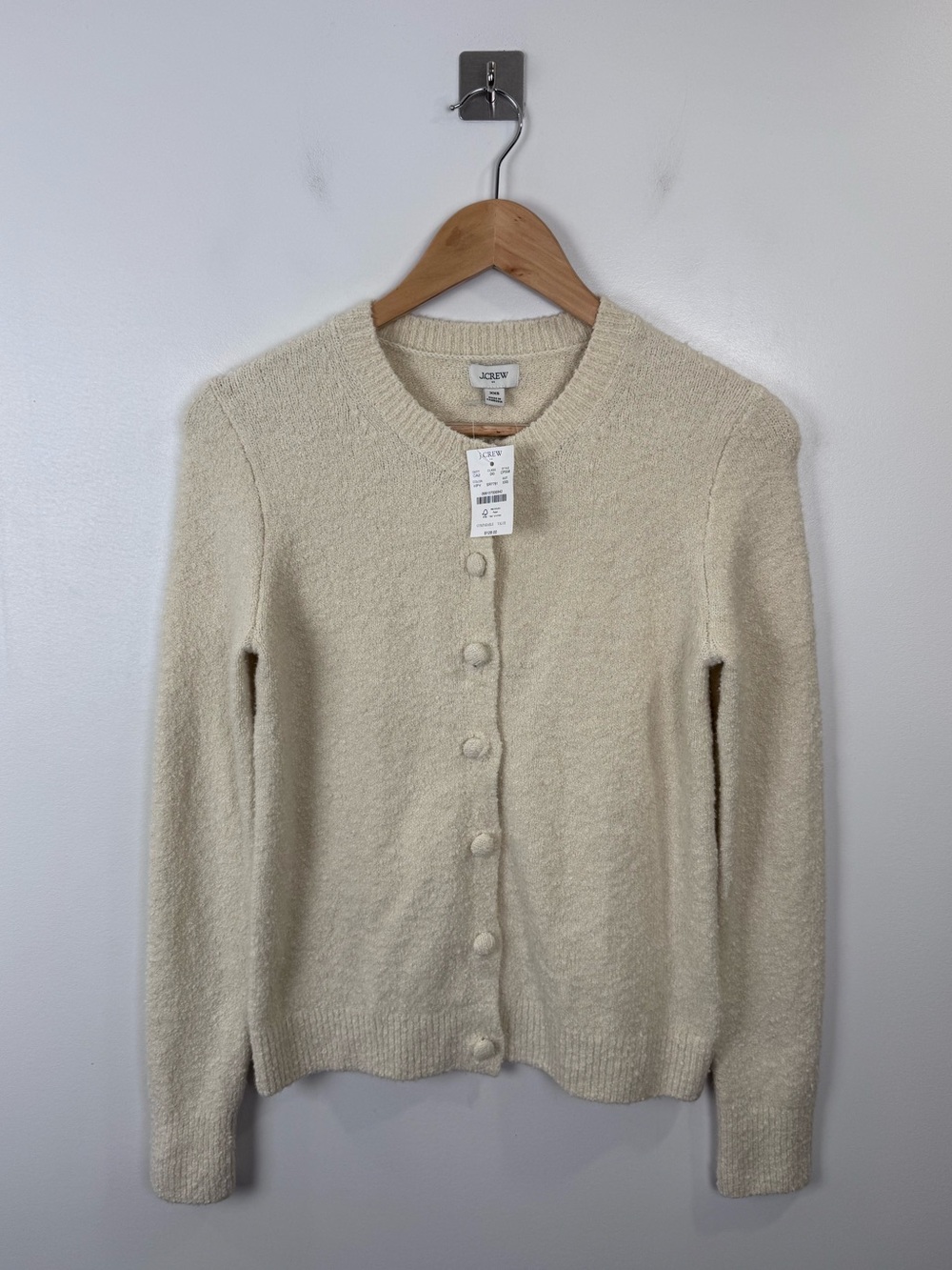 NWT J.Crew Cotton Blend Bouclé Cardigan Sweater Women Size XXS